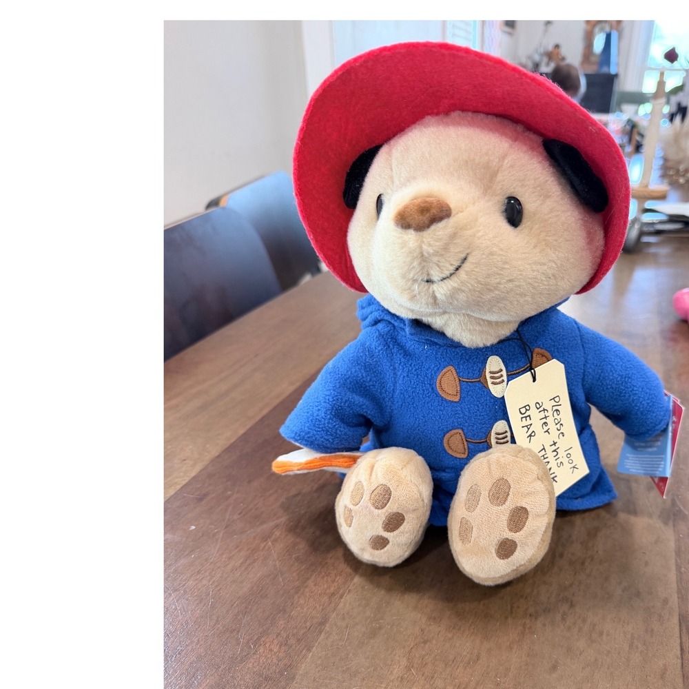 Paddington Bear Yottoy Collection Plush Blue Coat Red Hat 13 Inch NWT